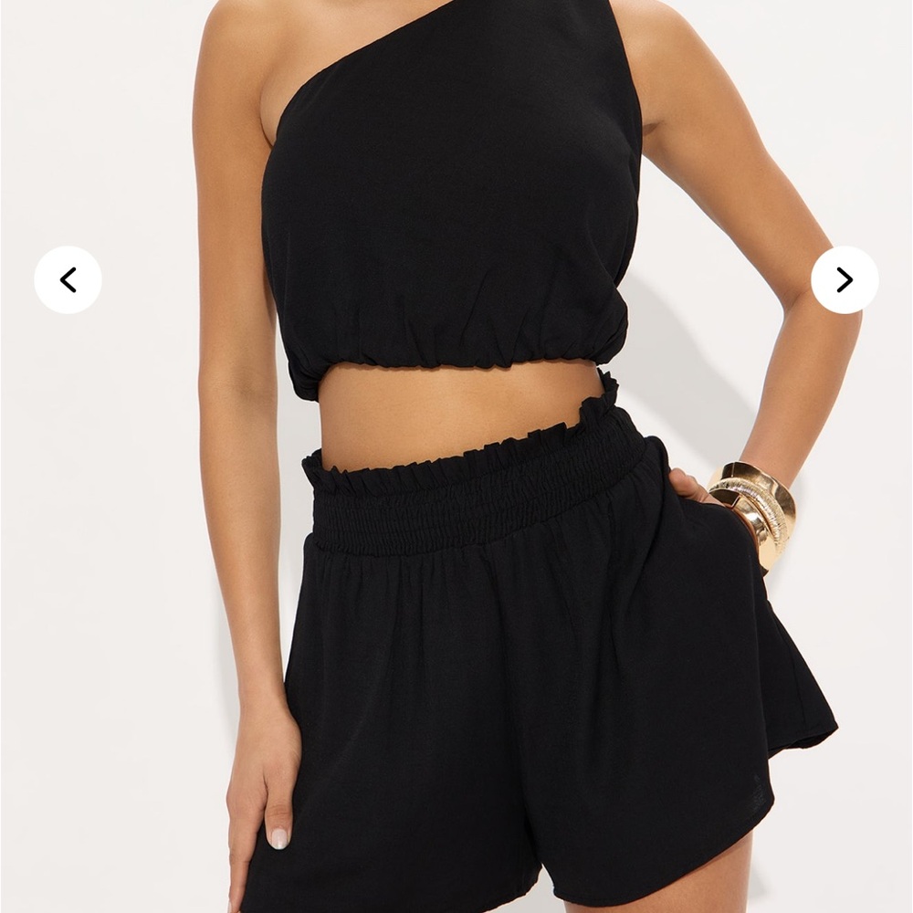 Black One-Shoulder Women's Fashion Nova set